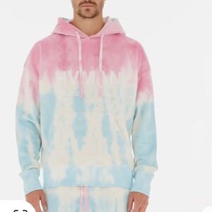 Cult of Individuality HVMAN Pullover Sweatshirt in Tye Dye.